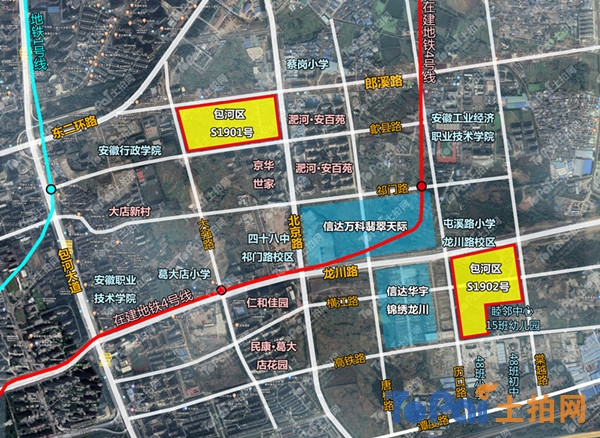 2,淝河片区崛起 禹洲,金地56亿分食s1901,s1902两大巨无霸地块